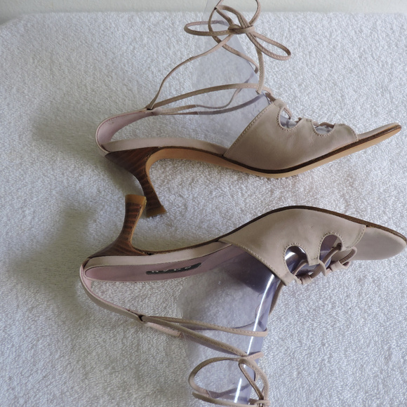 HYPE LACE-UP SANDAL HEELS SZ 6.5 - Picture 4 of 5